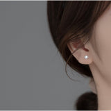 Square Solitaire CZ Screw back Studs Earrings - ESB007