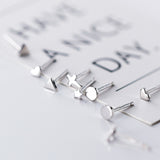 Tiny Star/Cross/Heart/Triangle/Round Stud Earrings-SS013