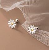 Sweet Small Daisy Flower Stud Earrings with Screw Back - ESB021