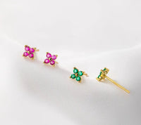 Colorful Mini Flowers Stud Earrings-SS072