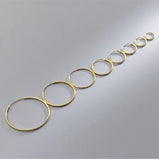 Thin Small Medium Big Hoop Earrings-SH022