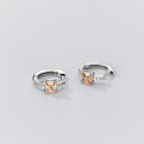 Square Stone Huggie earrings-SH069