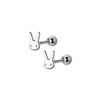 Small Rabbit Screw back Studs Earrings - ESB012