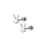 Small Rabbit Screw back Studs Earrings - ESB012