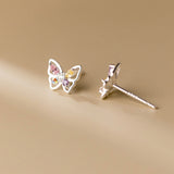 Colorful Butterfly-Inspired Stud Earrings - SS061