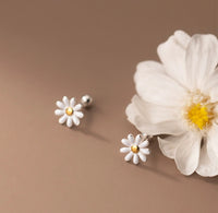 Sweet Small Daisy Flower Stud Earrings with Screw Back - ESB021