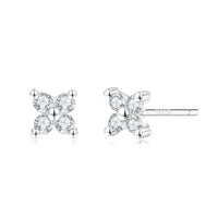 4-Petal Flower Small Huggie Stud Earrings – SH048
