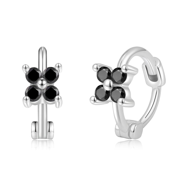 Dainty Petal Flower Huggie Hoop Earrings – SH066