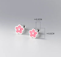 Small flower Screw back Studs Earrings - ESB029