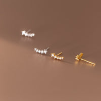 Graduated CZ Diamonds Stud Earrings-ECZ027