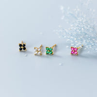 Colorful Mini Flowers Stud Earrings-SS072