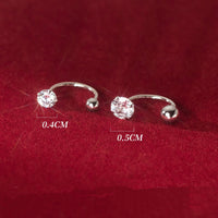 Small Solitaire CZ Screw back Studs Earrings - ESB009