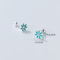 Small flower Screw back Studs Earrings - ESB030