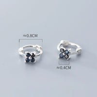 Dainty Petal Flower Huggie Hoop Earrings – SH066
