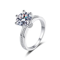 3 carat engagement ring for women digital, round cut solitaire rings