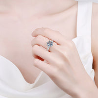 3 carat engagement ring for women model wearing with setting