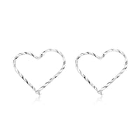 Sterling Silver Heart Hoop Earrings – SH008