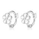 Flower Small Hoop Huggie Earrings-SH028