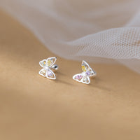 Colorful Butterfly-Inspired Stud Earrings - SS061