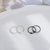 Dainty Continuous Thin Hoops for Multiple Piercings - SH007 (Helix/Cartilage Friendly)