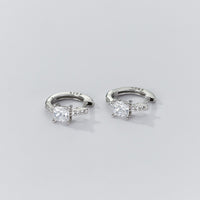 Square Stone Huggie earrings-SH069
