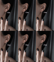 Thin Small Medium Big Hoop Earrings-SH022