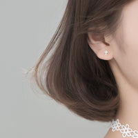 Tiny Star/Cross/Heart/Triangle/Round Stud Earrings-SS013
