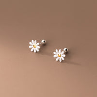 Sweet Small Daisy Flower Stud Earrings with Screw Back - ESB021