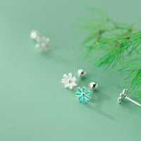 Small flower Screw back Studs Earrings - ESB030