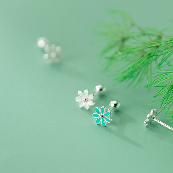 Small flower Screw back Studs Earrings - ESB030