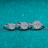 Moissanite 4-Prongs Round Cut Engagement Ring-RM046