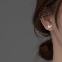 Colorful Butterfly-Inspired Stud Earrings - SS061