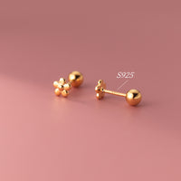 Small flower Screw back Studs Earrings - ESB020