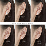 Solitaire Pearl Stud Earrings-SS083