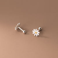 Sweet Small Daisy Flower Stud Earrings with Screw Back - ESB021