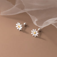 Sweet Small Daisy Flower Stud Earrings with Screw Back - ESB021