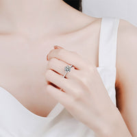 6 Prongs Solitaire Rings on Model 