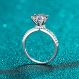 6 Prongs Solitaire Rings Side View Clear