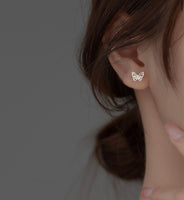 Colorful Butterfly-Inspired Stud Earrings - SS061