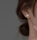 Colorful Butterfly-Inspired Stud Earrings - SS061