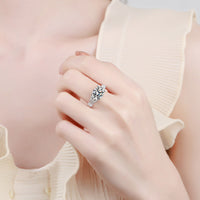 Oval Cut Moissanite Engagement 3 carat Wedding Ring- RM053