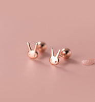 Small Rabbit Screw back Studs Earrings - ESB012
