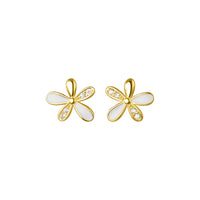 Yellow Flower Small Daisy Stud Earrings - SS089