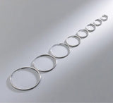 Thin Small Medium Big Hoop Earrings-SH022
