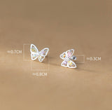 Colorful Butterfly-Inspired Stud Earrings - SS061
