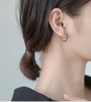 Thin Small Medium Big Hoop Earrings-SH022