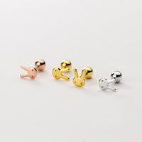 Small Rabbit Screw back Studs Earrings - ESB012