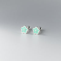 Small flower Screw back Studs Earrings - ESB029