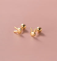 Small Rabbit Screw back Studs Earrings - ESB012