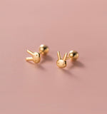Small Rabbit Screw back Studs Earrings - ESB012